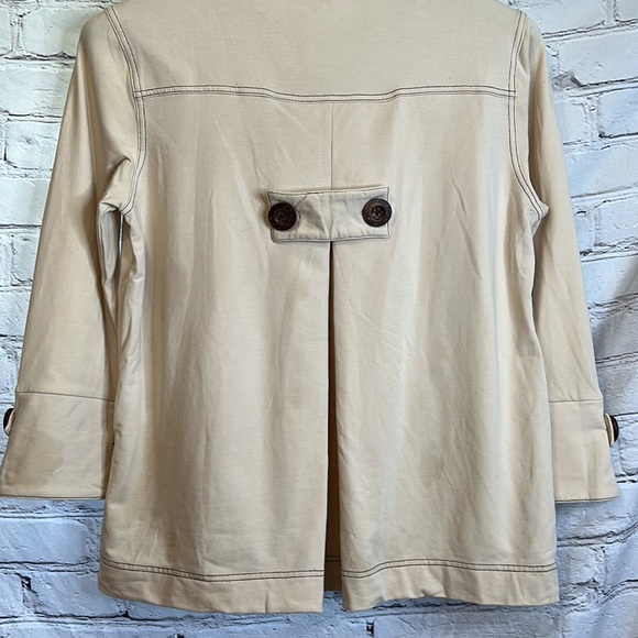 At Soul By Ann Trinity Khaki Large Brown Button Front Pocket Jacket Size Small - Picture 9 of 9